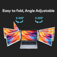 Produits tendance 2025 Nouveautés Moniteur portable double 15,6 pouces Plug & Play Moniteur double écran avec brevet pour ordinateur portable