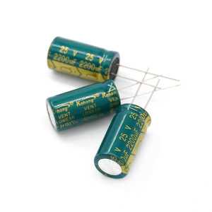 Aluminum Electrolytic <b>Capacitor</b> 2200UF 25V 13x25mm High Frequency Low Impedance Polar PET Casing - Product Image 2