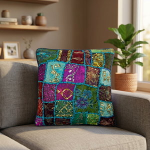 COUSSIN VINTAGE JETÉ ETHNIQUE INDE - Product Image 4