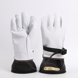 Leggeri e morbidi guanti isolanti in lattice 500V classe a bassa tensione 00 2.5KV testati per la protezione delle mani e del braccio - Product Image 5