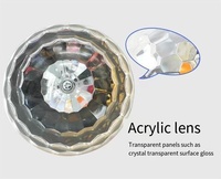 Ampoule LED multicolore à effet boule magique E27, activée par le son, pour bar KTV, lampe de scène rotative, laser clignotant, blanc chaud