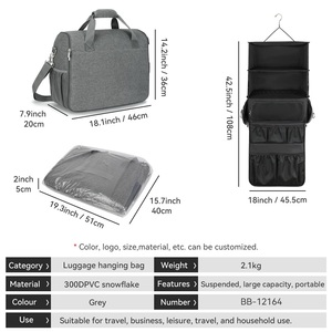 Organisateur de <span class=keywords><strong>valise</strong></span> personnalisé avec logo, étagères de voyage portables et pliables, cubes de rangement pour bagages à main - Product Image 6