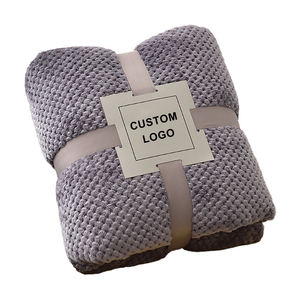 Yourlia gros ananas plaid couleur unie polaire couverture polyester jeter flanelle couverture - Product Image 1