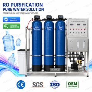 Sistema de tratamiento de agua salada para pozos de 500L con ósmosis inversa, inhibidor de incrustaciones y ablandador de pequeña capacidad, tipo FRP, RO para río - Product Image 1