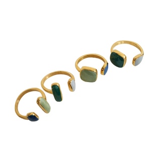 Handmade <b>Titanium</b> Steel Ins Enamel <b>Ring</b> Classic British Fashion Socialite Opening Oil Dripping Tail Party Geometry Inlay - Product Image 1