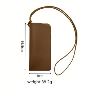 Estuche portátil de PU para gafas con correa antipérdida para el cuello, colgante para gafas de sol, venta al por mayor, regalo de verano a bajo precio - Product Image 6