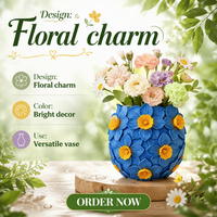 Moules en silicone multi-formes pour planteurs en gypse et béton, moule à pot de fleurs en ciment fait main pour la décoration de la maison