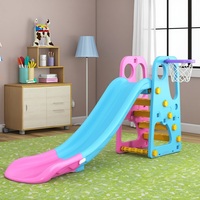 Toboggan pliable d'intérieur pour enfants ensemble de jeu d'escalade pour bébé jouet d'extérieur toboggan pliant pour tout-petits avec panier de basket