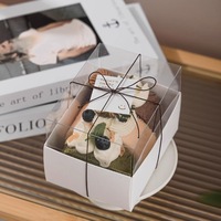Boîte transparente coréenne pour gâteau roulé, emballage à emporter en forme de longue bande pour gâteau roulé, rouleau de serviette, pain au porc, pâtisserie, dessert