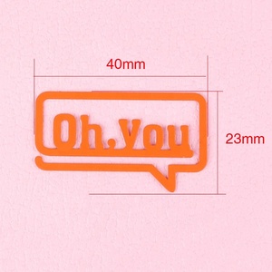 Pince à lettres <span class=keywords><strong>Oh</strong></span> you en métal coloré, 50 pièces, cadeaux de Promotion personnalisés, clips marque-page en métal - Product Image 6
