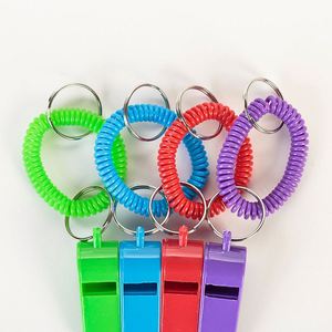 Còi Keychain Thể Thao Còi Với Vòng Đeo Tay Lớn Rõ Ràng Nhựa Còi Với Căng Ra Cuộn Dây Cổ Tay Móc Chìa Khóa Sự Sống Còn An Toàn - Product Image 4