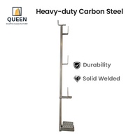LINYIQUEEN Garde-corps de sécurité temporaire en acier galvanisé réglable et coulissant, accessoire de sécurité pour la construction