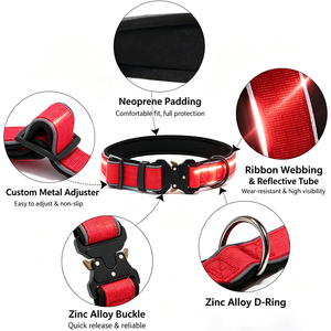 Tactical <b>Dog</b> <b>Collar</b> Reflective Adjustable <b>Dog</b> <b>Collar</b> <b>Large</b> Medium Small Potalado Pet Neck Cover <b>Large</b> <b>Dog</b> - Product Image 4