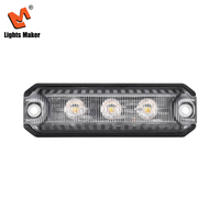 Luz Estroboscópica LED Delgada de Alta Intensidad de 10.5W, Lámpara de Advertencia para Rejilla, Resistente al Agua IP67K, Luz Intermitente de 3.5 Pulgadas HML-SW0909E