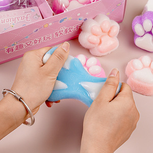 Nouveau Jouet Squishy Patte de Chat Floquée Grande Taille, Sensation de Boue, Rebond Lent, Jouet Anti-Stress à Presser à la Main, Vente en Gros - Product Image 3