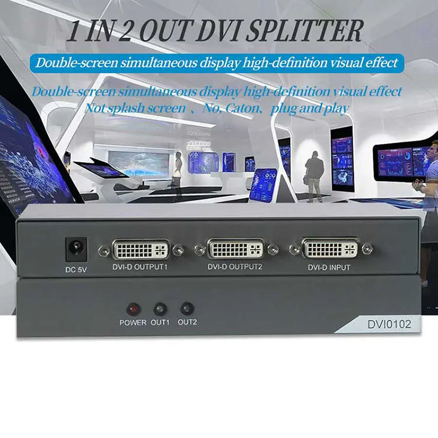 2-портовый разветвитель full HD DVI 1 в 2 out DVI