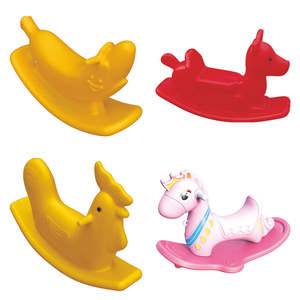 Mainan kuda goyang, kelas atas bentuk bebek kuning goyang kuda keseimbangan plastik portabel untuk anak-anak - Product Image 5