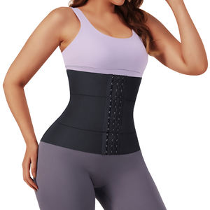 HEXIN <span class=keywords><strong>en</strong></span> stock Corset coupe-taille pour femmes avec contrôle de la graisse du ventre Split Plus Size Latex Waist Trainer Shaper - Product Image 2
