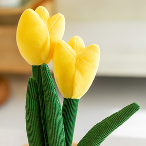 Adorno Creativo de Suculentas, Tulipán de Peluche en Maceta, Decoración para Oficina y Hogar, Muñeco de Tela con Plantas, <span class=keywords><strong>35</strong></span> cm - Product Image 4
