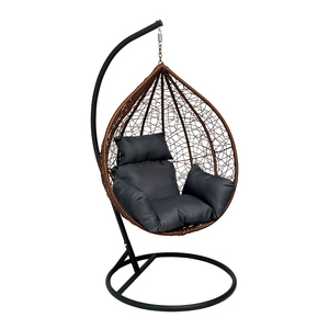 Vendite calde stile personalizzato uovo Pod pieghevole sedia, Patio esterno balcone mobili in Rattan uovo altalena sedia appesa con cuscino - Product Image 3
