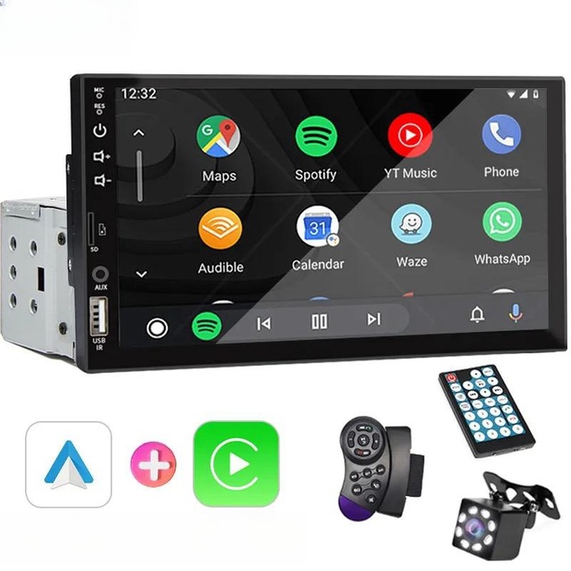 MP5 CarPlay Auto Car Radio Multimedia Video Player 7inch Portable Touch Screen With USB AUX for Rear View Camera for Android