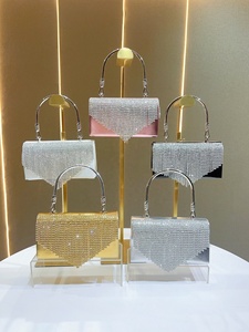 <span class=keywords><strong>Sac</strong></span> de soirée élégant pour femme 2026 en cuir PU avec chaîne, orné de strass et de pompons, <span class=keywords><strong>sac</strong></span> à <span class=keywords><strong>main</strong></span> perlé en cristal - Product Image 2