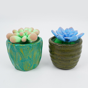 Kerajinan Pot Bunga Plester DIY Khusus Anak, Mainan Menggambar Edukatif, Keramik Retak 6 Warna, Produksi OEM - Product Image 6
