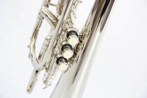 Orquesta de la banda de marcha RTS para los artistas F Latón plano Color plata Pistón de acero inoxidable Mellophone de marcha en venta OEM - Product Image 4