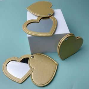 Private Label Pu Leather Slide Pocket Makeup <b>Mirror</b> Uv Printing logo Oem Pu <b>Mirror</b> - Product Image 1