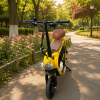 Trottinette Électrique Pliable Intelligente Double Siège pour Enfants, Légère et Portable, Équipée de LED – Modèle Abeille Mignonne
