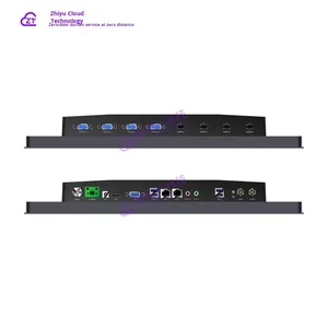Monitor de computadora con pantalla táctil todo en uno industrial HMI modelo I3/I5/<span class=keywords><strong>I7</strong></span> <span class=keywords><strong>CPU</strong></span> Linux Panel industrial capacitivo integrado PC Metal - Product Image 5