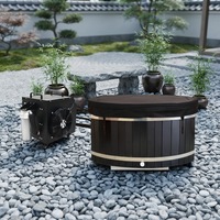 Vente en gros usine – Baignoire de récupération ovale extérieure en bois de cèdre rouge, moderne, de luxe, écologique, pour 1 personne, pour bain froid
