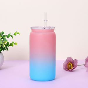 Bocal en plastique à double paroi isolé, sans BPA, écologique, 16 oz, avec couvercle et paille, pour boissons froides et thé glacé - Product Image 5