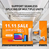 Reproductor de Publicidad LED Inteligente Portátil a Todo Color GOB, Pantalla de Visualización Digital Plegable para Interiores P2.5 con Software Gratuito