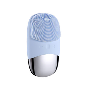 Sonic Facial Cleansing <b>Brush</b> Silicone <b>Electric</b> Face Cleaner Waterproof USB Rechargeable Ultrasonic Deep <b>Cleaning</b> Device - Product Image 1