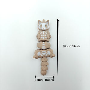 Portachiavi Gatto Scheletro Multicolore Stampato in 3D per Laurea e Pasqua - Product Image 3