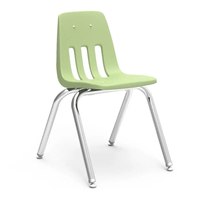 Chaise d'écolier ergonomique empilable en plastique colorée de haute qualité avec pieds en métal pour salle de classe