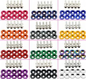 Aksesoris Sepeda Motor <span class=keywords><strong>Fender</strong></span> Washers Set Baut M6 Bahan Aluminium <span class=keywords><strong>Alloy</strong></span> - Product Image 1