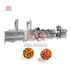 Electric Deep Nuts Gas Chickpea Broad Bean Cashew Continuous Seasoning And Frying Machine Petits Pois Peanut Frying Line