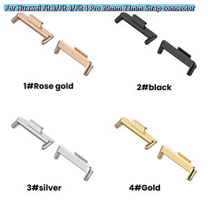 Conector de Correa de Reloj de Acero Inoxidable de Alta Calidad, Adaptador de Correa para Reloj Inteligente Huawei <span class=keywords><strong>Fit</strong></span> 3/<span class=keywords><strong>Fit</strong></span> 4/<span class=keywords><strong>Fit</strong></span> 4Pro 20mm 22mm - Product Image 2