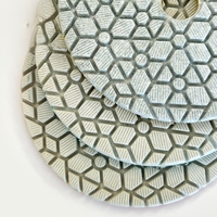 Qualité supérieure pour usage humide et sec, 3 étapes # 1 disque de polissage en résine diamantée souple hybride pour granit, marbre et carrelage