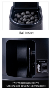 SIBOASI SS-S366A Intelligent <strong>Squash</strong> <strong>Ball</strong> Feeder-80-<strong>Ball</strong> Capacity Durable Portable Foldable Black ABS+Metal for Home &amp; School - Product Image 4