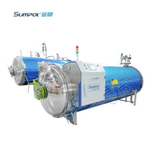 Machine de stérilisation par autoclave Sumpot pour la viande de poulet, de bœuf et le riz en conserve, pour les bouteilles en verre de café et de lait avec sac - Product Image 1