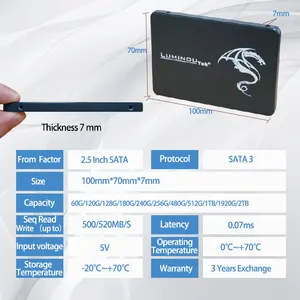 Luminou Tek Factory Price Gaming 2,5 Zoll SATA3 Interne SSD 1TB Laptop Desktop sata3 SSD