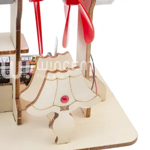 Générateur d'énergie éolienne en bois à monter soi-même, jouet éducatif, kit scientifique stem pour enfants