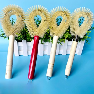 Fabricante de cepillos para ollas, venta al por mayor de cepillos de cerdas con mango de madera para limpieza de cocina, cepillo antiadherente para lavar ollas. - Product Image 1