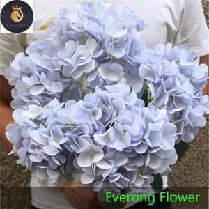 All'ingrosso 5 teste di nozze artificiali rosa grande Bouquet fiori decorativi fiori bordeaux fiori viola scuro - Product Image 6