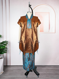 Abito Dashiki <span class=keywords><strong>Africano</strong></span> da Donna in Spandex Stampato, Taglia Grande, Due Pezzi, per Commercio Estero su AliExpress - Product Image 6