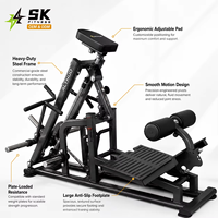Machine à Rameurs T-Bar à Charge Libre SK avec Support Poitrine pour Entraînement du Dos – Équipement Professionnel pour Salle de Sport, Centre de Fitness, Club