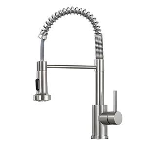 Rubinetto da <span class=keywords><strong>Cucina</strong></span> Moderno Monocomando in Acciaio Inox con <span class=keywords><strong>Miscelatore</strong></span> a 2 Funzioni e Doccetta Estraibile, Finitura Nera Stile Classico - Product Image 1